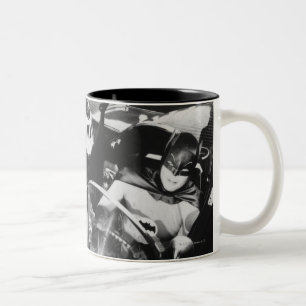 Robin and Batman in Batmobile Two-Tone Coffee Mug