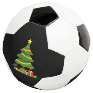 Robin And Colourful Presents Under Christmas Tree Football