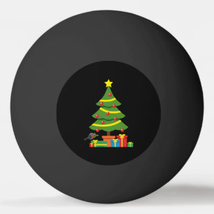 Robin And Colourful Presents Under Christmas Tree Ping Pong Ball