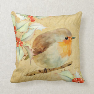 Robin and Holly Cushion