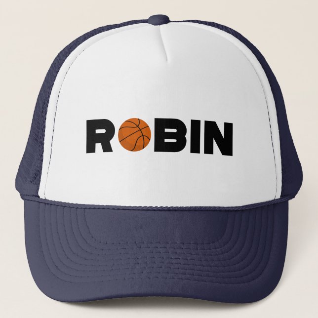 Robin Basketball Trucker Hat (Front)