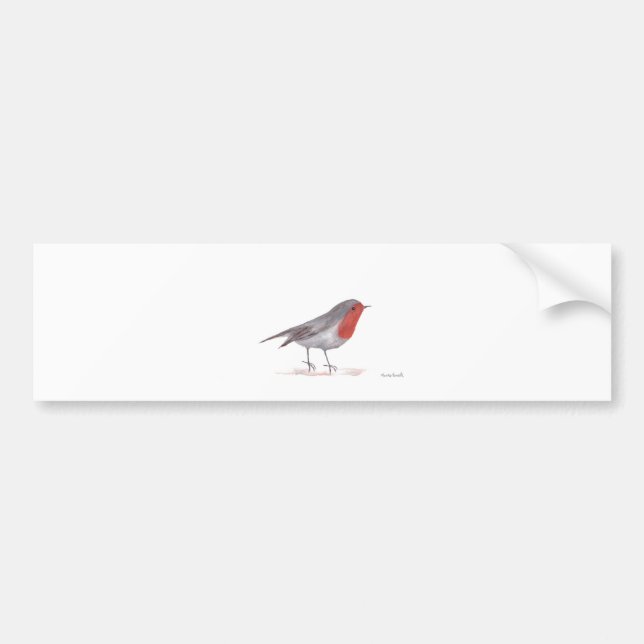 Robin bird bumper sticker (Front)
