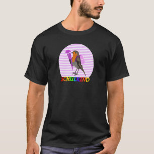 Robin Bird First Day At School Bird Animal Biologi T-Shirt