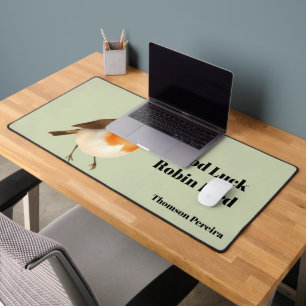 Robin Bird Floral Vintage Cottagecore Desk Mat