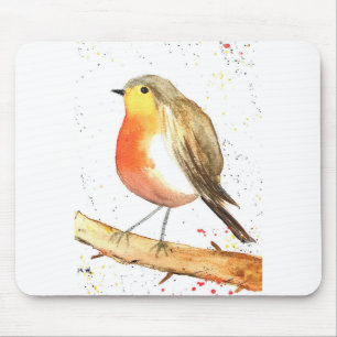 Robin bird mouse mat