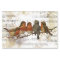 Robin Bird Sheet Music Gold Silver Notes Decoupage