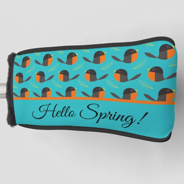 Robin Birds  Golf Head Cover (Front)