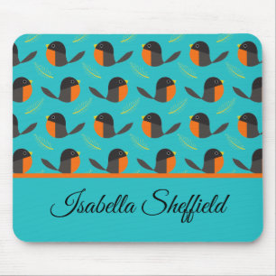 Robin Birds Mouse Mat