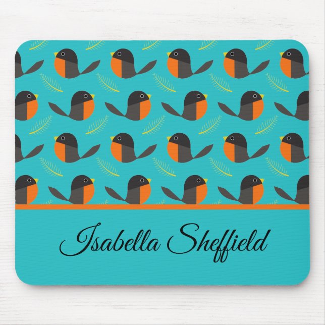 Robin Birds  Mouse Mat (Front)