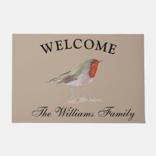 Robin Birds Songbird Nature Wildlife Cute Doormat