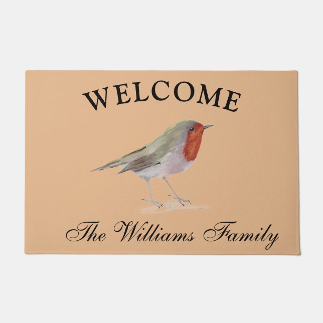 Robin Birds Songbird Nature Wildlife Cute Doormat (Front)