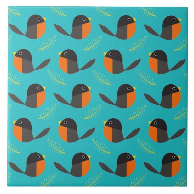 Robin Birds   Tile (Front)