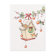 Robin Christmas card, Merry Christmas card