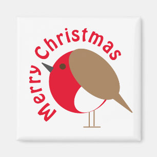 Robin Christmas Magnet