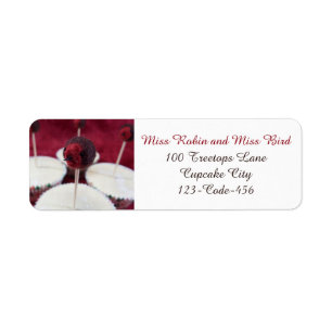 Robin Cupcakes Return Address Labels