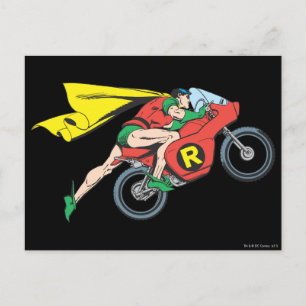 Robin & Cycle Postcard