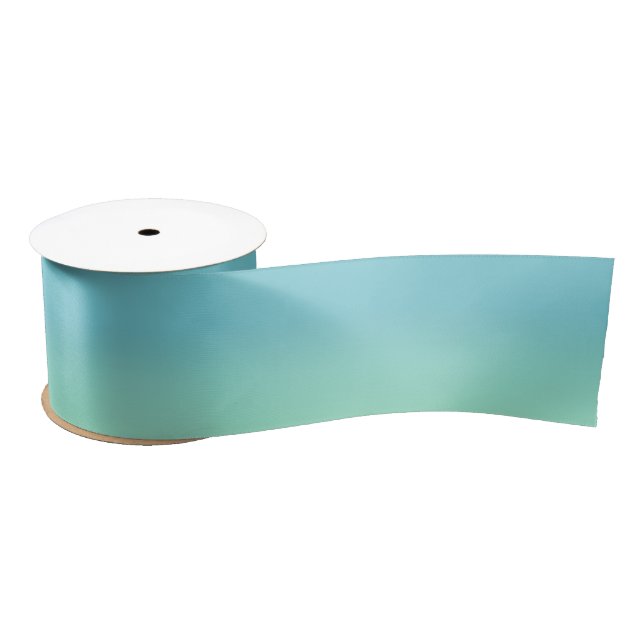 Robin Egg Blue and Mint Green Ombre Satin Ribbon (Spool)