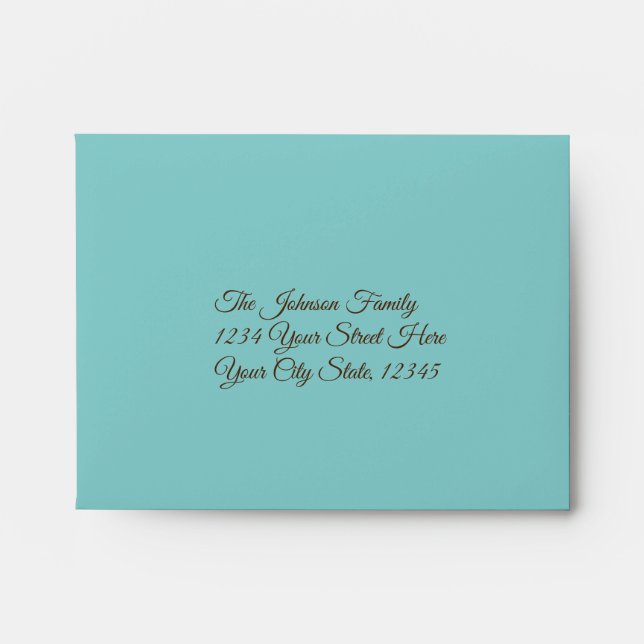 Robin Egg Blue RSVP Envelope 4.25x5.5 (Front)