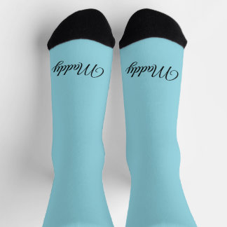Robin Egg Blue Solid Colour  Socks