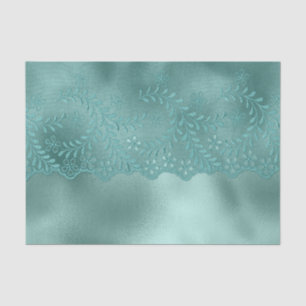 Robin Egg Green Lace Bridal Shower Tissue Paper