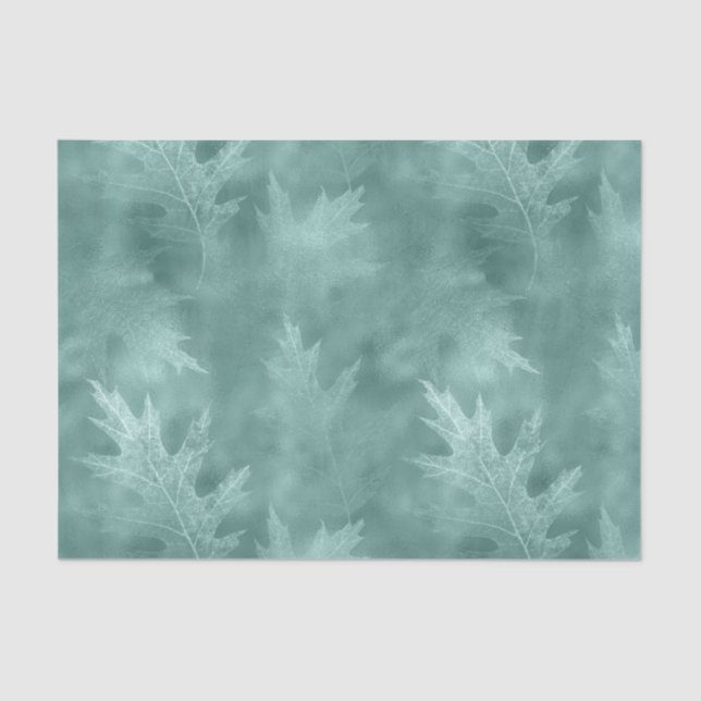 Robin Egg Green Leaf   Tissue Paper (Front)