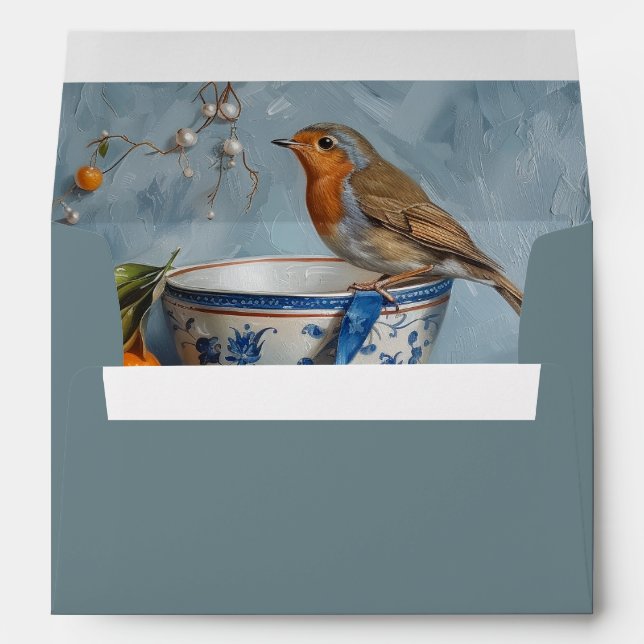 Robin - Envelope for Card size 12.7 x 17.8 cm (Back (Bottom))