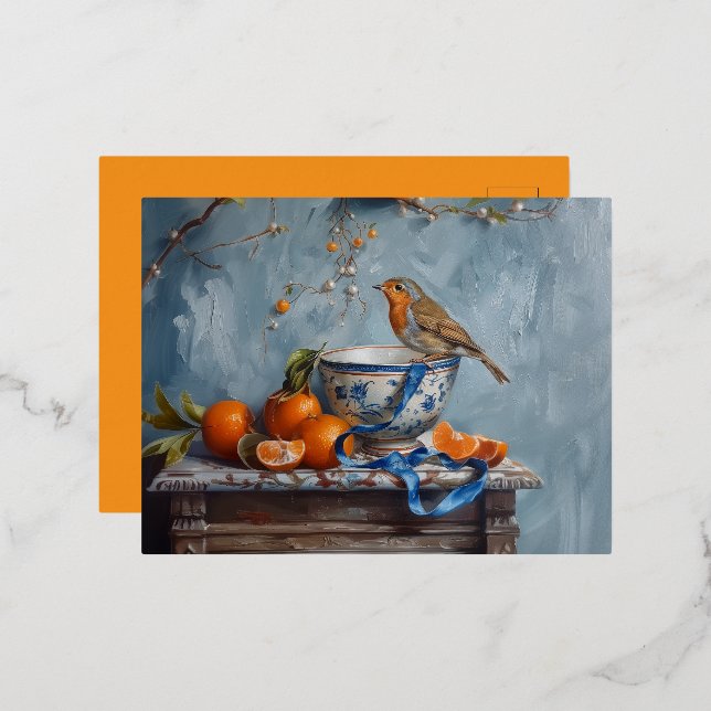 Robin - Foil Postcards (Front/Back)