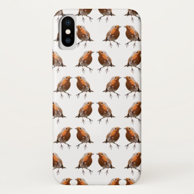 Robin Frenzy iPhone X Case (Choose Colour) (Back)