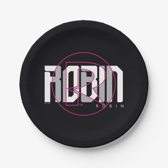 Robin Hi-Tech Name Graphic Paper Plate (Front)