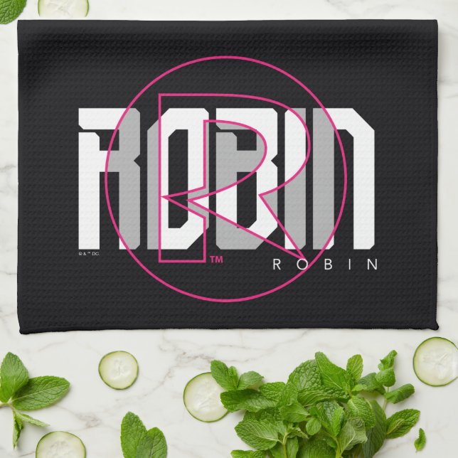 Robin Hi-Tech Name Graphic Tea Towel (Folded)
