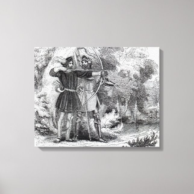 Robin Hood and Little John Canvas Print (Front)