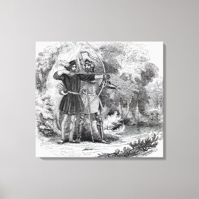 Robin Hood and Little John Canvas Print (Front)
