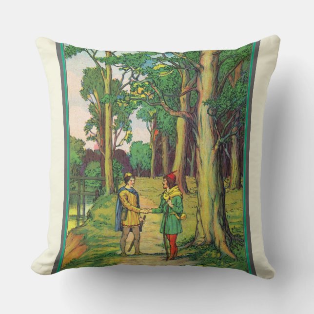 Robin Hood And Little John  Cushion (Front)