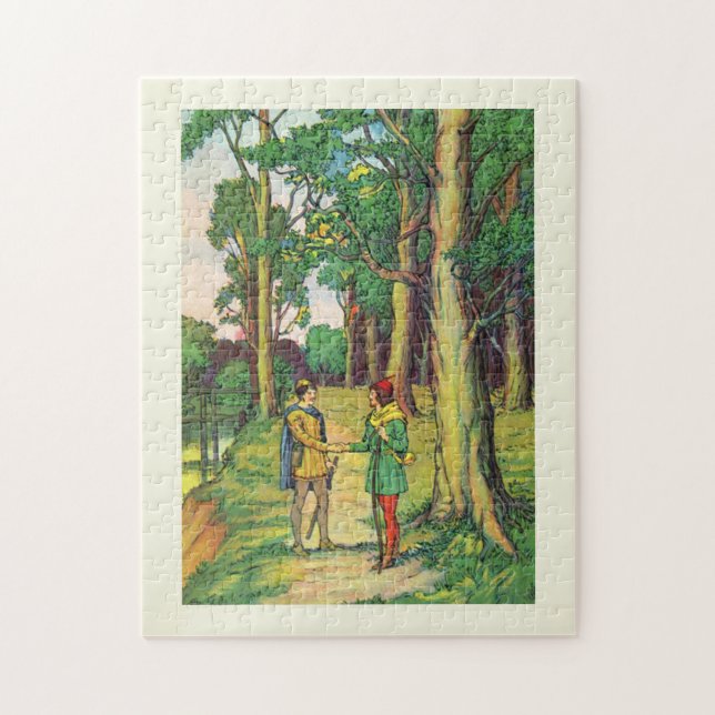 Robin Hood And Little John  Jigsaw Puzzle (Vertical)