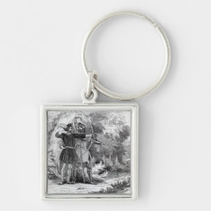 Robin Hood and Little John Key Ring