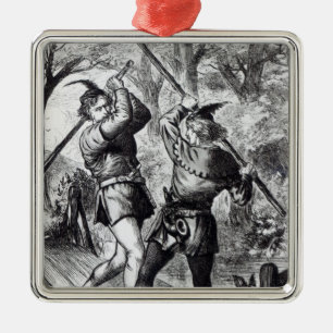 Robin Hood and Little John Metal Tree Decoration