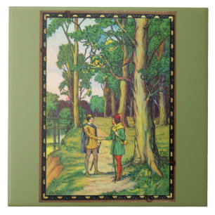 Robin Hood And Little John Tile