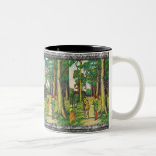 Robin Hood And Little John Two-Tone Coffee Mug