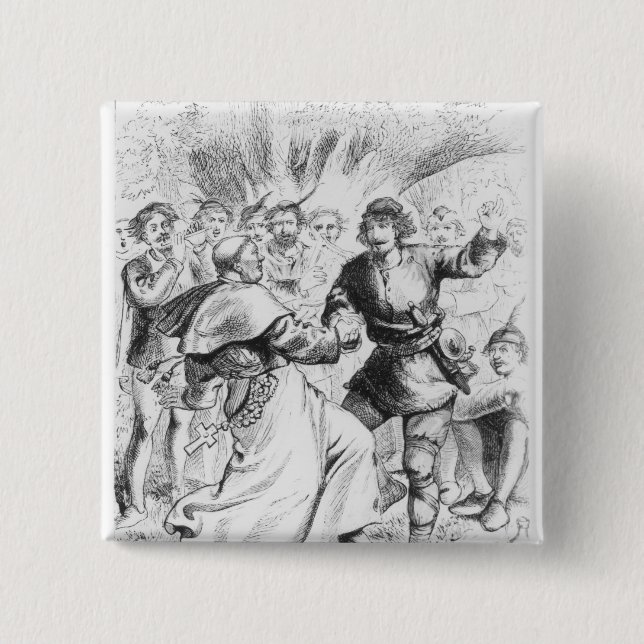 Robin Hood and the Bishop 15 Cm Square Badge (Front)