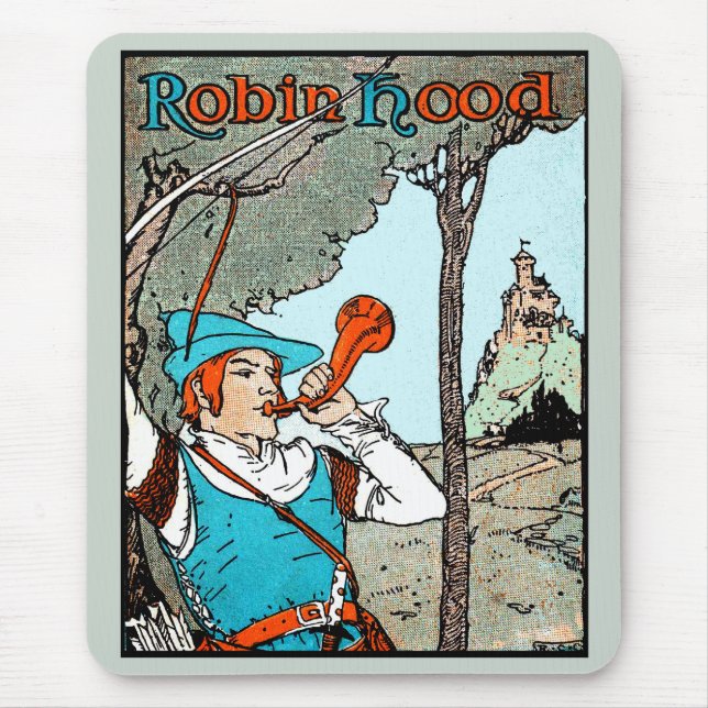 Robin Hood Antique Illustration Merry Men Mouse Mat (Front)