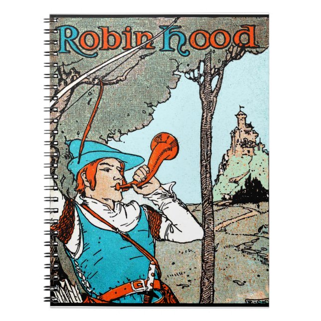 Robin Hood Antique Illustration Merry Men Notebook (Front)