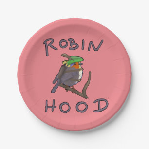 Robin Hood bird Paper Plate