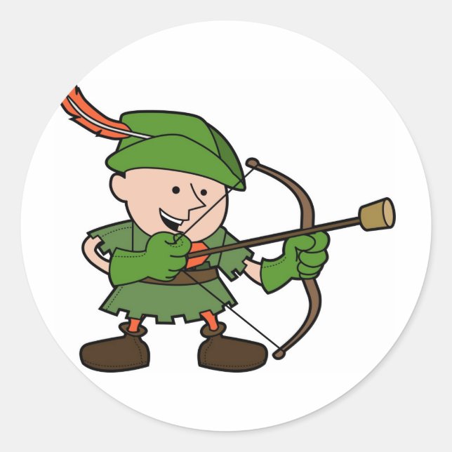 Robin Hood Classic Round Sticker (Front)