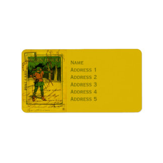 Robin Hood, His Bow and Arrow Label