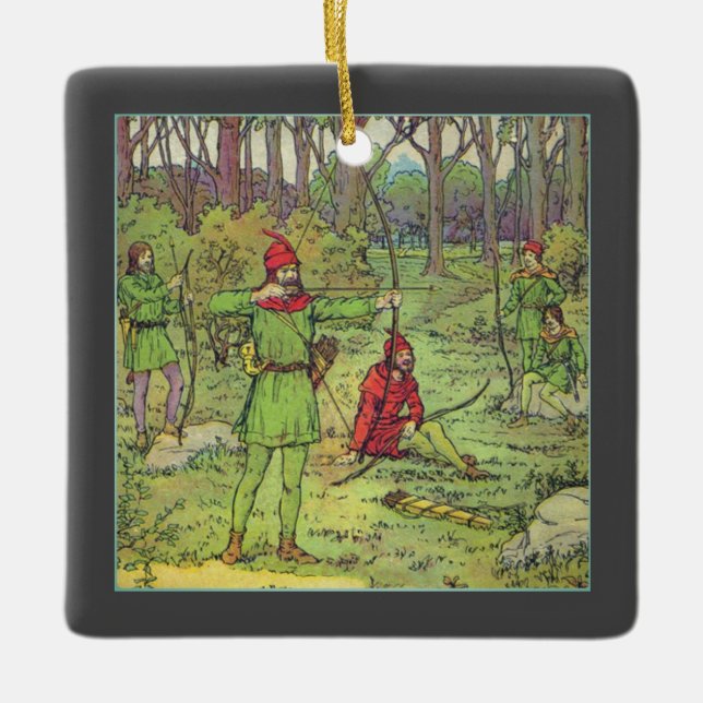Robin Hood In The Forest  Ceramic Ornament (Front)
