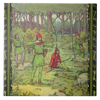 Robin Hood In The Forest Ceramic Tile