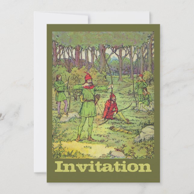 Robin Hood In The Forest Invitation (Front)