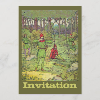 Robin Hood In The Forest Invitation