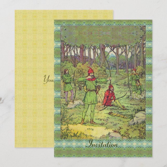 Robin Hood In The Forest Invitation (Front/Back)