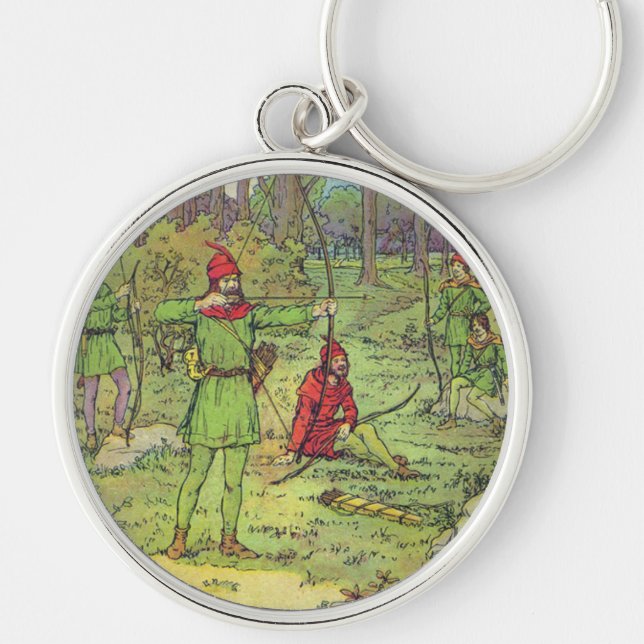 Robin Hood In The Forest  Key Ring (Front)
